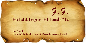 Feichtinger Filoméla névjegykártya